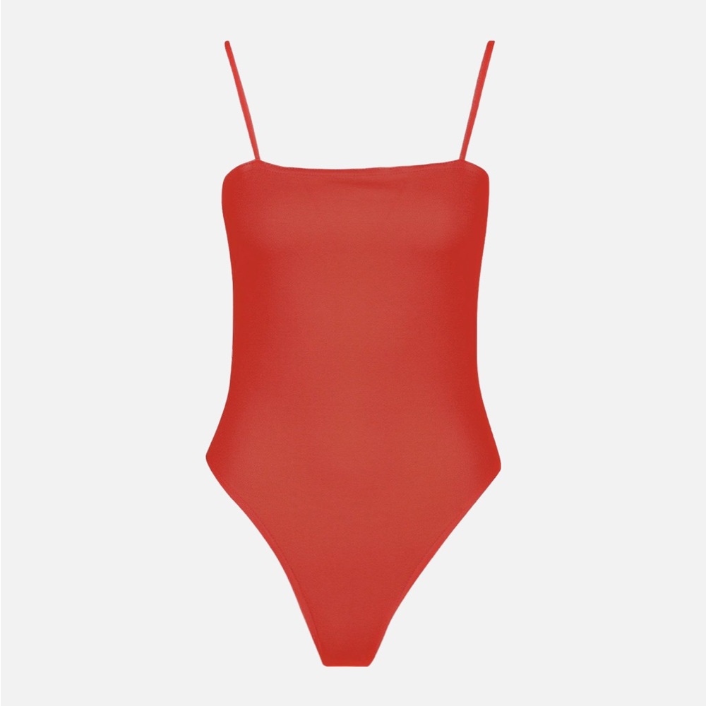 F21 Red One-piece Swimsuit | Medium